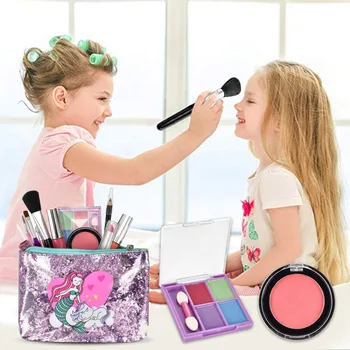 Lažni make-up Play Set 21 kom. periva pretvarati igrati igračke s косметичкой za djecu male djevojčice Rođendan božićni pokloni