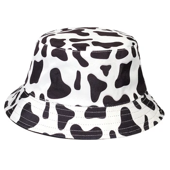 Unisex godina nijansu krava ispis kantu šešir vanjski penjanje je sport u slobodno vrijeme šešir obostrane sklopivi par putovanja punk šešir