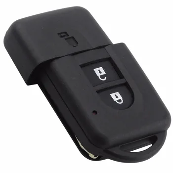 Jingyuqin 10 kom./lot Remote key Shell za Nissan Micra Xtrail Juke-Qashqai Duke 2 Button Smart Fob Case