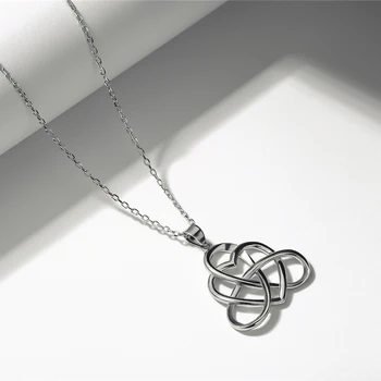 LYSFS pravi srebra 925 privjesci, ogrlice i šarmantni / elegantan šuplje srca fin nakit darove HN023