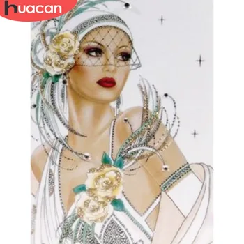 HUACAN Diamond Painting Girl 5d Diamond vez prodaja dijamanata fotografije diamond mozaik puni bušilica kvadratnom ručni rad