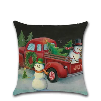 Božićni ukras za dom jastučnicu retro automobil catroon snow man festival kauč na sjedalo Sretna Nova jastučnica jedni djeca dar