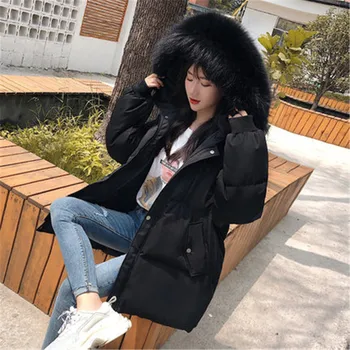Moderan pamučna jakna ženska zimska odjeća 2020 nova korejska Slobodna gusta topla jakna s kapuljačom dolje jakne zimski kaput 574