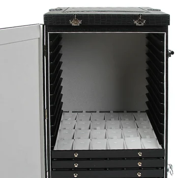 38*40*86 cm Jewelry Storage Box kolica slučaj odnosi se na krovni nosač s дышлом i kotačićem za skladištenje ili transport nakit