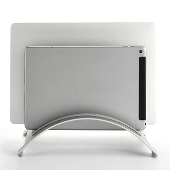 Aluminij laptop dvostruke namjene vertikalni stalak stolni nosač tableta za MacBook Pro s vertikalnim nosačem za prtljagu
