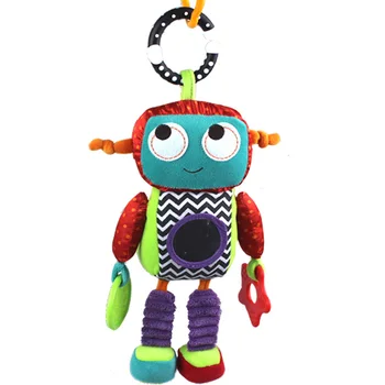 Dječji pliš mobilni glazbene igračke zvečka Android robot dječji viseće igračke za novorođene bebe 0-12 mjeseci rane razvojne igračke lutka