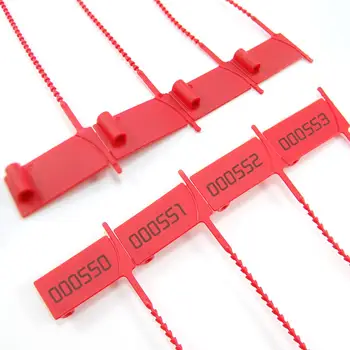 Srednje-dug otkidaj pull-guste plastične brtve Шпалоподбойки rebraste sigurnosni kabel pečata paket estriha Crvena 100pc