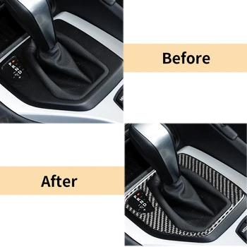 Carbon Fiber Car Gear Shift Frame Sticker Interior Decor for BMW X1 E84 11-15 Universal DIY Car Styling Pribor